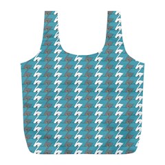 Swan Herd Houndstooth Pattern  Full Print Recycle Bag (l)