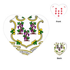 Coat Of Arms Of Connecticut Playing Cards (heart) by abbeyz71