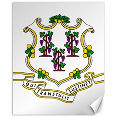 Coat of Arms of Connecticut Canvas 11  x 14 