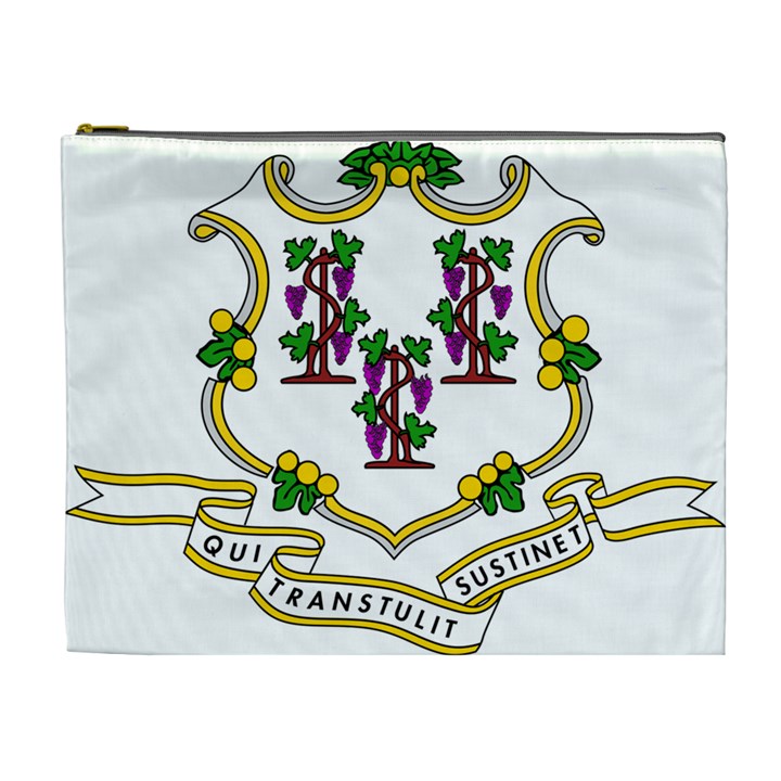 Coat of Arms of Connecticut Cosmetic Bag (XL)