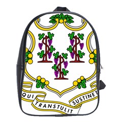 Coat Of Arms Of Connecticut School Bag (large) by abbeyz71