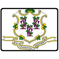 Coat of Arms of Connecticut Fleece Blanket (Large) 
