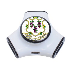 Coat of Arms of Connecticut 3-Port USB Hub