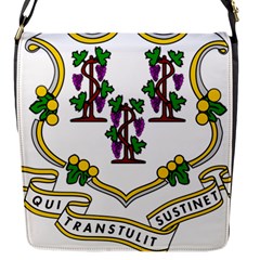 Coat of Arms of Connecticut Flap Closure Messenger Bag (S)