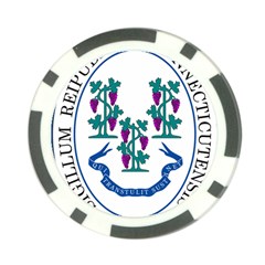 Great Seal Of Connecticut Poker Chip Card Guard (10 Pack) by abbeyz71
