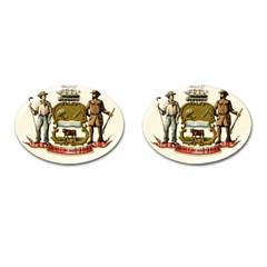 Historical Coat Of Arms Of Delaware Cufflinks (oval) by abbeyz71