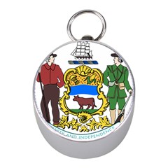 Delaware Coat Of Arms Mini Silver Compasses by abbeyz71