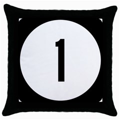 Delaware Route 1 Marker Throw Pillow Case (black) by abbeyz71