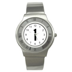 Delaware Route 1 Marker Stainless Steel Watch by abbeyz71