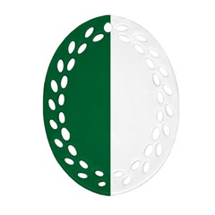 Franco-ontarian Flag Oval Filigree Ornament (two Sides) by abbeyz71