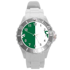 Franco-ontarian Flag Round Plastic Sport Watch (l) by abbeyz71