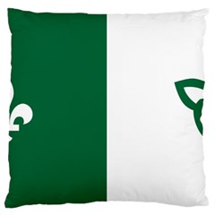 Franco-ontarian Flag Large Flano Cushion Case (one Side) by abbeyz71