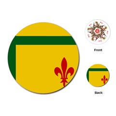 Flag Of The Fransaskois Playing Cards (round) by abbeyz71
