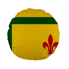 Flag Of The Fransaskois Standard 15  Premium Round Cushions by abbeyz71