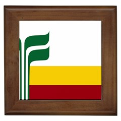 Flag Of Franco-manitobans Framed Tiles by abbeyz71