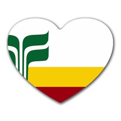 Flag Of Franco-manitobans Heart Mousepads by abbeyz71