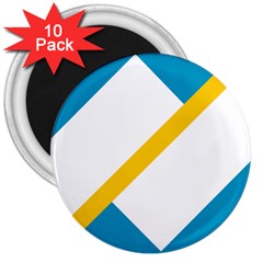 Flag Of The Franco-yukonnais 3  Magnets (10 Pack)  by abbeyz71