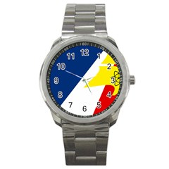 Franco Terreneuviens Flag Sport Metal Watch by abbeyz71