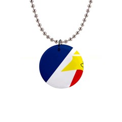 Franco Terreneuviens Flag 1  Button Necklace by abbeyz71