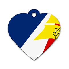 Franco Terreneuviens Flag Dog Tag Heart (one Side) by abbeyz71