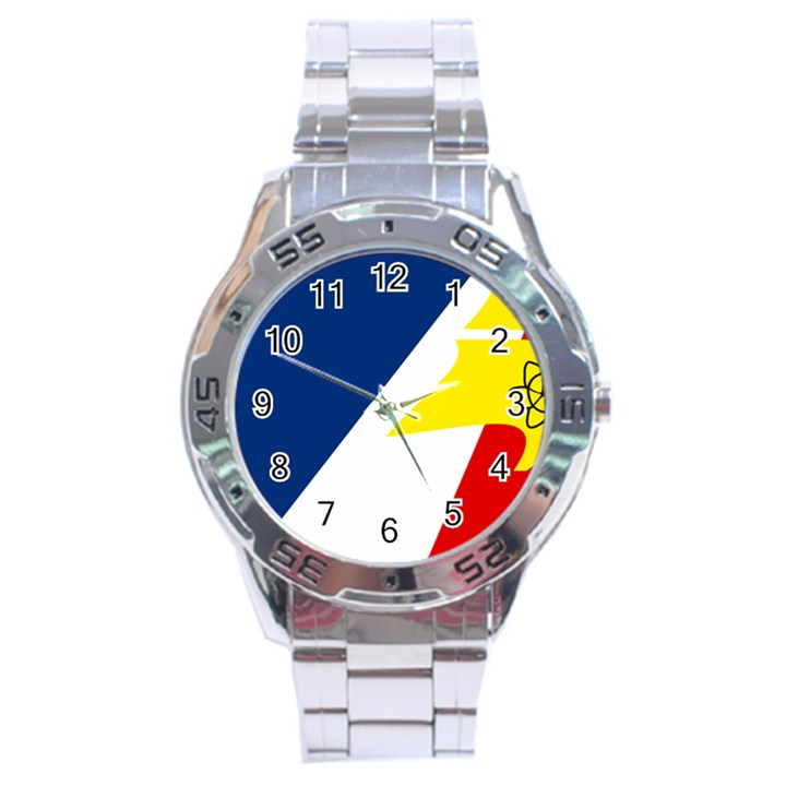 Franco Terreneuviens Flag Stainless Steel Analogue Watch