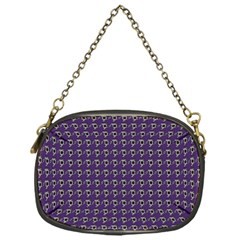 Luv Machine Robot Houndstooth Pattern (purple) Chain Purse (one Side) by emilyzragz