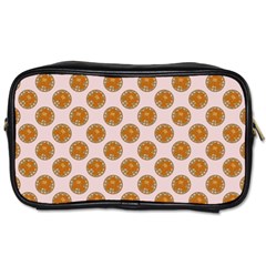 Waffle Polka Dot Pattern Toiletries Bag (one Side) by emilyzragz