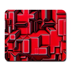 Background With Red Texture Blocks Large Mousepads