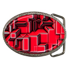 Background With Red Texture Blocks Belt Buckles