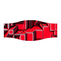 Background With Red Texture Blocks Stretchable Headband