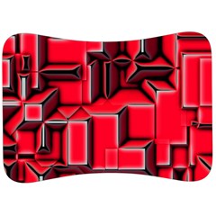 Background With Red Texture Blocks Velour Seat Head Rest Cushion