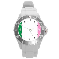 Newfoundland Tricolour Round Plastic Sport Watch (l) by abbeyz71