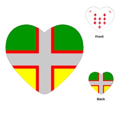 Flag Of Saguenay-lac-saint-jean Playing Cards (heart) by abbeyz71