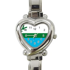 Flag Of Labrador Heart Italian Charm Watch