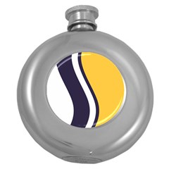 Flag Of South Bend, Indiana Round Hip Flask (5 Oz) by abbeyz71