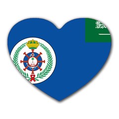 Naval Base Flag Of Royal Saudi Arabian Navy Heart Mousepads by abbeyz71