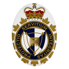 Badge Of Canada Border Services Agency Oval Ornament (two Sides) by abbeyz71