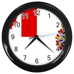 Flag Of Canadian Armed Forces Wall Clock (black) by abbeyz71