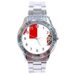 Flag Of Canadian Armed Forces Stainless Steel Analogue Watch