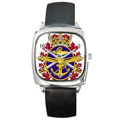 Badge Of Canadian Armed Forces Square Metal Watch by abbeyz71