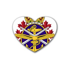 Badge Of Canadian Armed Forces Heart Coaster (4 Pack)  by abbeyz71