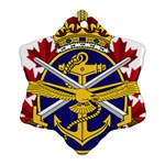 Badge of Canadian Armed Forces Snowflake Ornament (Two Sides) Back