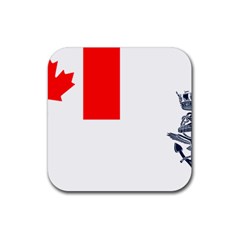Naval Ensign Of Canada Rubber Coaster (square)  by abbeyz71