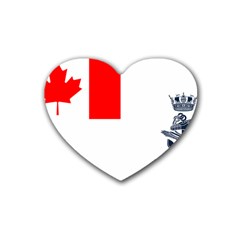 Naval Ensign Of Canada Rubber Coaster (heart)  by abbeyz71