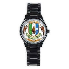 Coat Of Arms Of Puntland Stainless Steel Round Watch by abbeyz71