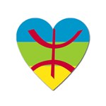 Berber Ethnic Flag Heart Magnet Front
