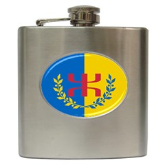 Flag Of Kabylie Region Hip Flask (6 Oz) by abbeyz71