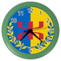 Flag Of Kabylie Region Color Wall Clock by abbeyz71