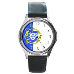 Proposed Flag Of Portugalicia Round Metal Watch by abbeyz71