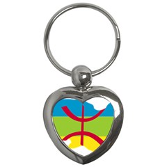 Kabylie Flag Map Key Chains (heart)  by abbeyz71